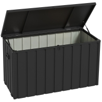 Outsunny Cutie de depozitare pentru exterior cu roti, Gri inchis