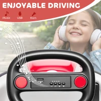 AIYAPLAY Kids Bumper Car with 360-Degree Rotation, 6V Electric Ride On Car with Music and Horn for 3-8 Years Old, Red(m-7)