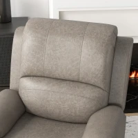 HOMCOM Recliner Chair, Microfibre Reclining Chair with Adjustable Leg Rest, Cup Holders, Recliner Armchair for Home Living Room, Brown(m-8)
