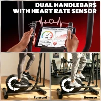 SPORTNOW Elliptical Cross Trainer for Home, Quiet Magnetic Elliptical Machine with Bluetooth, App Compatible, 8-Level Resistance(m-7)