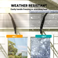 Outsunny Front Door Canopy, Outdoor Awning, 303 x 96cm Rain Shelter for Window, Porch and Front/Back Door, Clear(m-6)