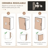 HOMCOM Mobile Dispensa Cucina in Legno a 9 Ripiani Regolabili con Ante in Vetro, 76x36x160 cm, Nero e color Legno(m-6)