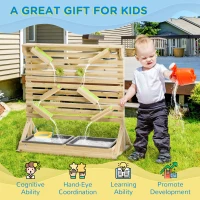 Outsunny Outdoor Kids Running Water and Sand Playset, with 18 Accessories(m-7)