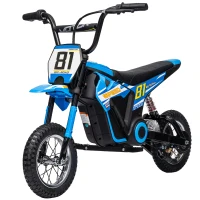 AIYAPLAY Moto Eléctrica para Niños 24V con Motor 250W Velocidad de 6-16km/h Ruedas de 12'' para Niños de 8-12 Años Azul(m-11)
