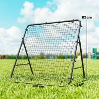SPORTNOW Rebounder pentru Fotbal cu 5 Unghiuri Reglabile, Negru(m-3)