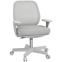 Vinsetto Scaun de Birou Ergonomic și Reclinabil cu Înălțime Reglabilă, cu 5 Roți, 55x48x82.5-94.5 cm, Gri(m-12)