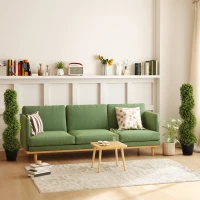 HOMCOM Conjunto de 2 Planta Decorativa, Plantas Artificiais em Vasos, Plantas Artificiais para Casa, Interior, Exterior, 90 cm, Verde(m-6)