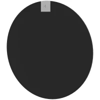 HOMCOM Espelho de parede, design moderno, Φ61 cm, Preto(m-5)