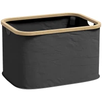 HOMCOM Panier à linge pliable 36 L corbeille linge sale avec poignées rainurées pour salle de bain chambre à coucher buanderie(m-1)