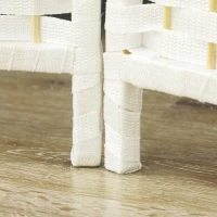 HOMCOM 8-teiliger Raumtrenner, Faltbarer Sichtschutz, Sichtschutzwand für Wohnzimmer, Schlafzimmer, Homeoffice, Weiß(m-9)