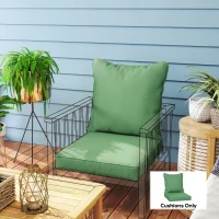 Outsunny Seat and Back Padded Cushion Set, CUSHION ONLY - Green(m-10)