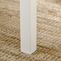 HOMCOM Conjunto de 2 Peças Mesa de Jantar Dobrável com 2 Cadeiras Mesa Dobrável 110x70x75 cm Branco e Natural(m-5)
