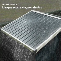 Outsunny Casetta da Giardino in Acciaio e Porta Scorrevole Grigio(m-5)