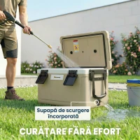 Outsunny cutie frigorifică auto picnic răcitoare portabile frigider băuturi reci călătorie ladă frigorifică congelator rigid bere 40L(m-7)
