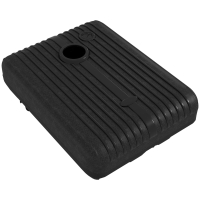 Outsunny Base Ombrellone Giardino Riempibile con Acqua e Sabbia 70-90 kg, Ruote e Maniglia in HDPE, 80x60 cm, Nero