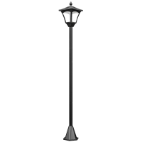 Outsunny Solar Gartenlaterne LED 30 Lumen Solarlampe Erdspieß 120 cm Schwarz