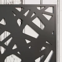 Outsunny Jardinieră Ridicată cu Spalier Decorativ pentru Plante Cățărătoare, pentru Sol sau Perete, 61x23x113 cm, Negru(m-8)