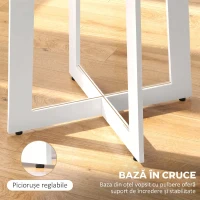 Homcom Masa Rotunda Moderna – Pentru 4 Persoane, Ideala Bucatarie(m-9)