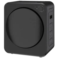 HOMCOM Mini Secadora Portátil 2.5 kg, 5 Programas, 800/400W, Carga Frontal, Apilable/Pared/Autoportante, Negro(m-7)