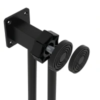 PawHut Barieră pentru Câini cu 2 Extensii și Lățime Reglabilă până la 100 cm, cu Închidere Automată, Negru(m-9)