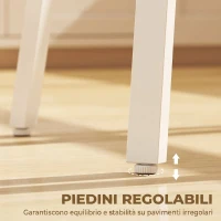 HOMCOM Tavolo Alto Rotondo con Mensola, Tavolo Moderno per Cucina o Sala da Pranzo, per 2 Persone, Naturale e Bianco(m-6)