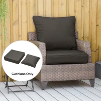 Outsunny Outdoor Seat and Back Cushion Set Patio Deep Seating Chair Replacement Cushion(m-10)