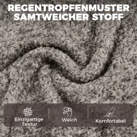 HOMCOM Moderner Wingback-Sessel, Samt-Armlehnsessel mit Vier-Sterne-Basis, S-Federn, 360° Drehfunktion, Grau(m-6)