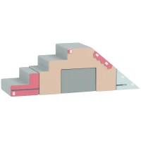 AIYAPLAY Conjunto de 2 blocos de jogo macios para crianças pequenas, couro sintético, espuma, para escalar, construir, brincar, colorido(m-1)