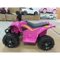 AIYAPLAY Kinder Quad Elektro 6V Kinderquad mit Lithium-Akku Vorwärtsfunktion Lenkerknopf-Steuerung 1,5-2 Jahre Hellrot(m-10)