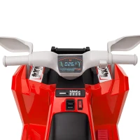 HOMCOM Quad elétrico para crianças veículo a bateria 6V com marcha à frente e à ré 70L x 41,5l x 48,5H cm Vermelho(m-5)