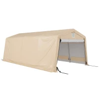 Outsunny Tente garage carport dim. 6,2L x 3,3l x 2,4H m acier galvanisé robuste PE haute densité 150 g/m² imperméable anti-UV(m-1)