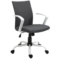 Vinsetto Sedia da Ufficio Ergonomica e Girevole con Altezza Regolabile, 61x61x89-99 cm, Grigio Scuro(m-11)