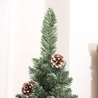 HOMCOM Árbol de Navidad Artificial 150 cm con 395 Ramas 30 Piñas y Soporte de Metal Árbol Navideño para Salón Interior Verde(m-9)