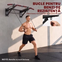 SPORTNOW Bară Tracțiuni de Perete Pliabilă cu Mânere Antiderapante, Oțel, 120 kg, Negru(m-7)