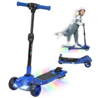 AIYAPLAY Trottinette électrique pour enfant 6 à 10 ans, pliable 3 roues démarrage zéro, vitesse maximale 8 km/h 64x29x83cm bleu(m-12)