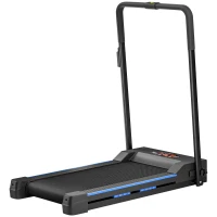 HOMCOM Folding Motorised Home Treadmill Walking Machine with LCD Monitor, Blue(m-15)