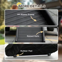 PawHut Foldable Pet Ramp Dog Car Ramp for SUVs, Cars - Black(m-6)