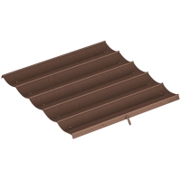 Outsunny Toile de toit pour pergola tonnelle rétractable de 3 x 3 m - toile uniquement 250 x 255 cm café