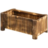 Outsunny Orto Rialzato da Esterno in Legno di Abete, Fioriera da Esterno, per Frutte Verdure Fiori Giardino, 70x35x30 cm, Legno naturale(m-11)