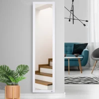 HOMCOM Full Length Mirror for Bedroom, Free Standing Dressing Mirror, Wall Mirror for Living Room, 37 x 154 cm, White(m-4)