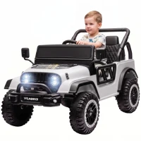 AIYAPLAY Voiture Électrique Enfants 12V, Buggy Électrique Enfants, 2 Moteurs, Télécommande 2,4G, Batterie Lithium, Blanc(m-19)