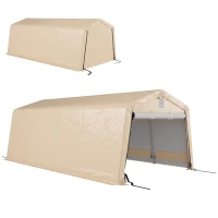 Outsunny Tente garage carport dim. 6,2L x 3,3l x 2,4H m acier galvanisé robuste PE haute densité 150 g/m² imperméable anti-UV(m-11)