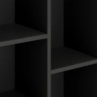 HOMCOM Estante de arrumação com 5 compartimentos, para sala quarto escritório, 50x24x80cm, preto(m-5)