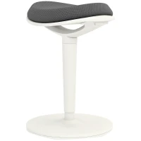 HOMCOM Pendelhocker, ergonomisch, höhenverstellbar, bis 120 kg, 42,5x35,5x56,5-71,5cm, Grau(m-12)