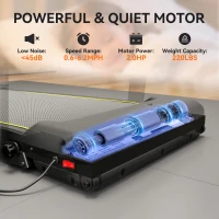 SPORTNOW Folding Treadmill Walking Pad, 2HP Portable Under Desk Treadmill with Handle, Running Jogging Walking Machine(m-6)