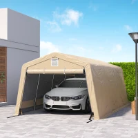 Outsunny Tente garage carport dim. 6,2L x 3,3l x 2,4H m acier galvanisé robuste PE haute densité 150 g/m² imperméable anti-UV(m-9)