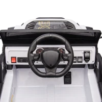AIYAPLAY Voiture Électrique Enfants 12V, Buggy Électrique Enfants, 2 Moteurs, Télécommande 2,4G, Batterie Lithium, Blanc(m-14)