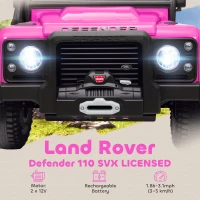 AIYAPLAY Kids Ride On Car with Remote Control, Music, Horn, 4 Spring Suspension Wheels, LED Lights for 3-5 Years Old, Pink(m-4)
