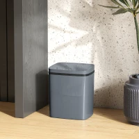 HOMCOM 15L Sensor Bin, Automatic Touchless Kitchen Bin, Easy Clean, Battery Operated for Home Office, Bedroom, Bathroom, Grey(m-10)