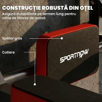 SPORTNOW Stație 2 în 1 pentru Perete, Tracțiuni și Dip, 200 kg, Roșu(m-7)